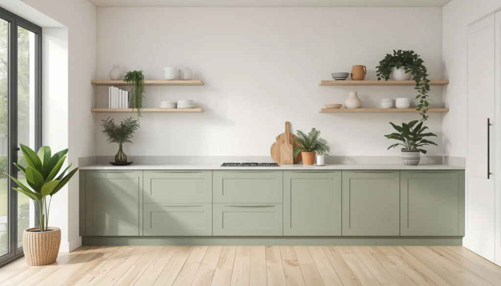 Scandinavian Sage Green Kitchen