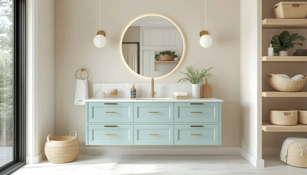 Sea Glass Floating Vanity