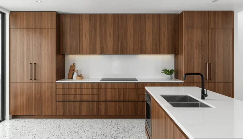 Sleek Flat Panel Cabinet Doors