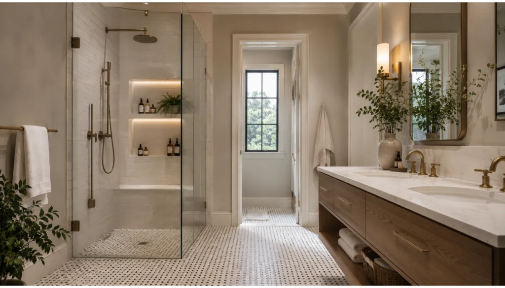 Small Mosaic Tile Bathroom Floors