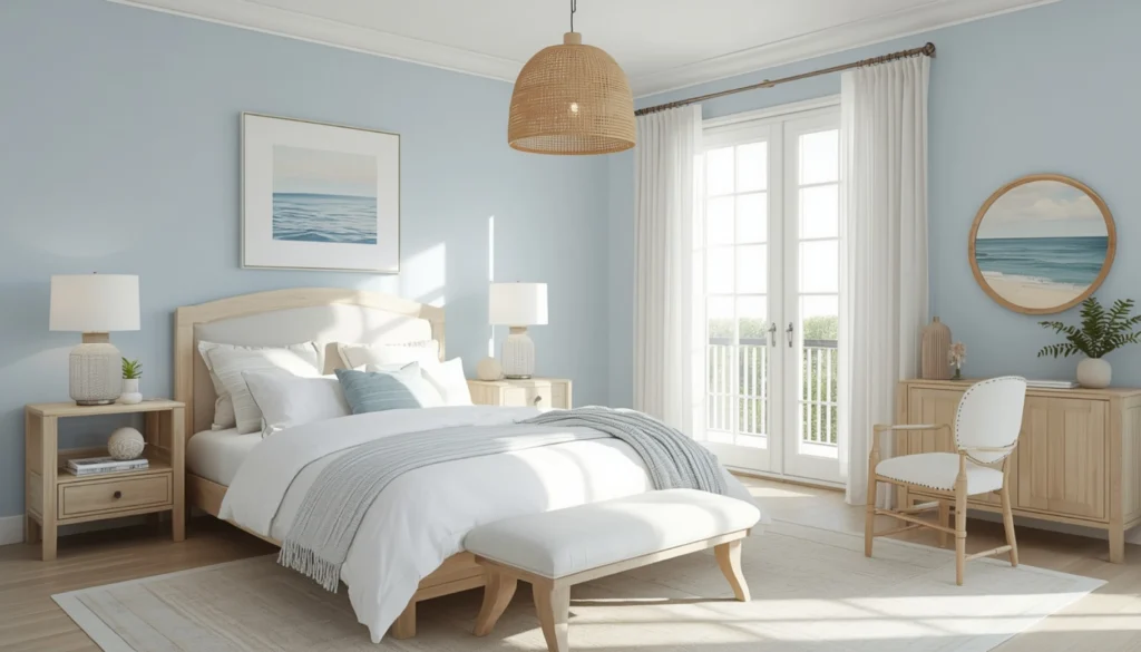 Soft Blue Coastal Bedroom