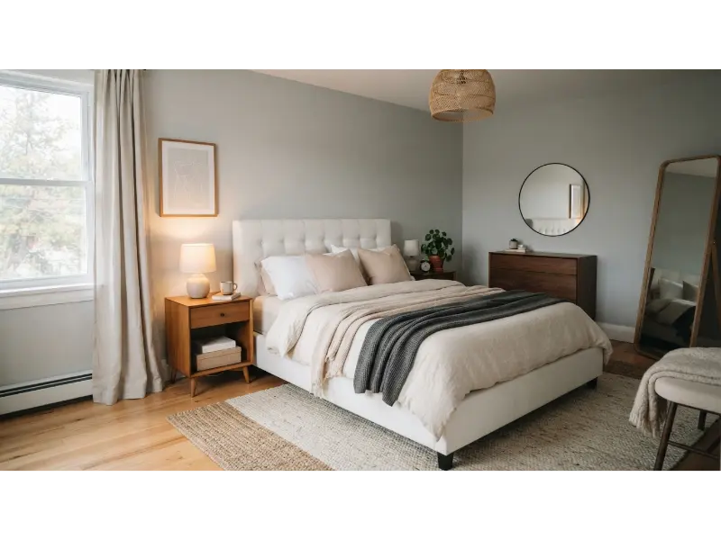 Soft Gray Bedroom for a Modern Serene Atmosphere