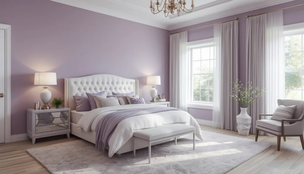 Soft Lavender Relaxation Room