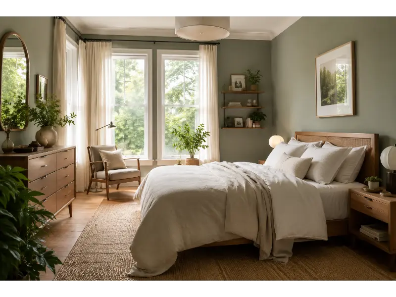 Soft Sage Green Bedroom for a Calm Natural Retreat