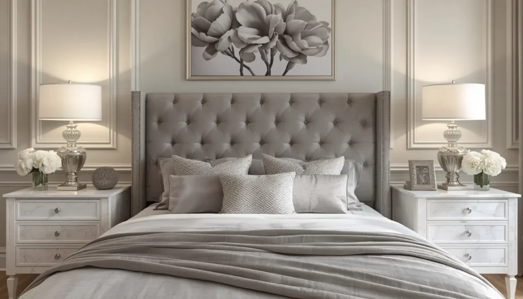 Soft Silver Walls with Layered Grey Textures