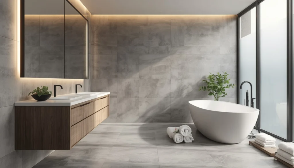 Spa Inspired Grey Bathroom Retreat