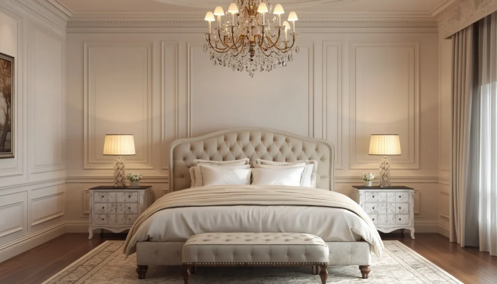 Statement Chandelier Bedroom