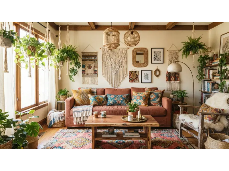 Vibrant Boho Living Room