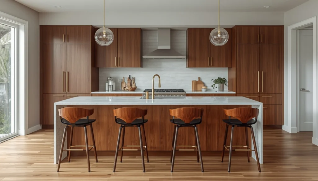  Vintage Inspired Bar Stools with Curved Wood