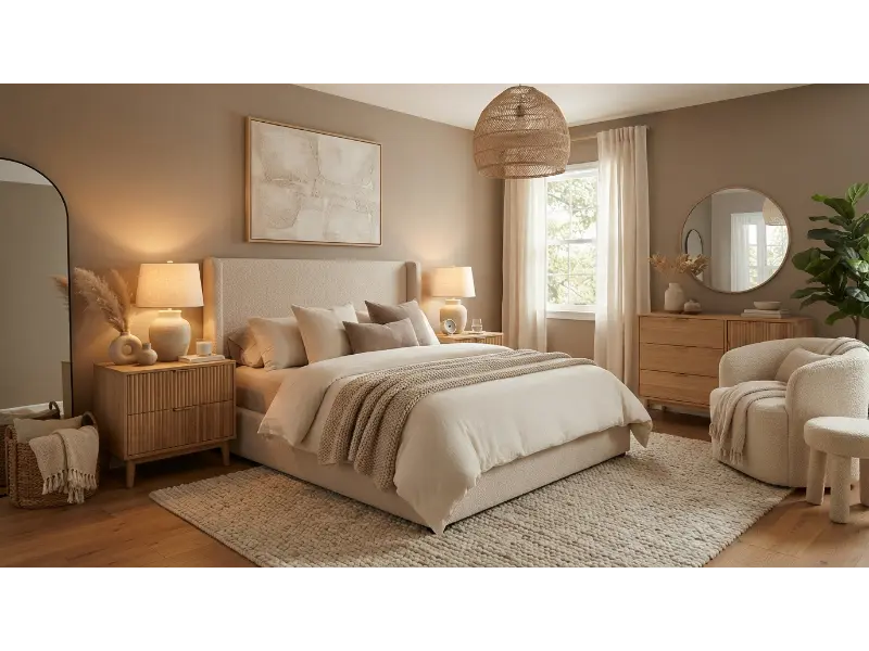 Warm Taupe Bedroom for a Modern Neutral Look