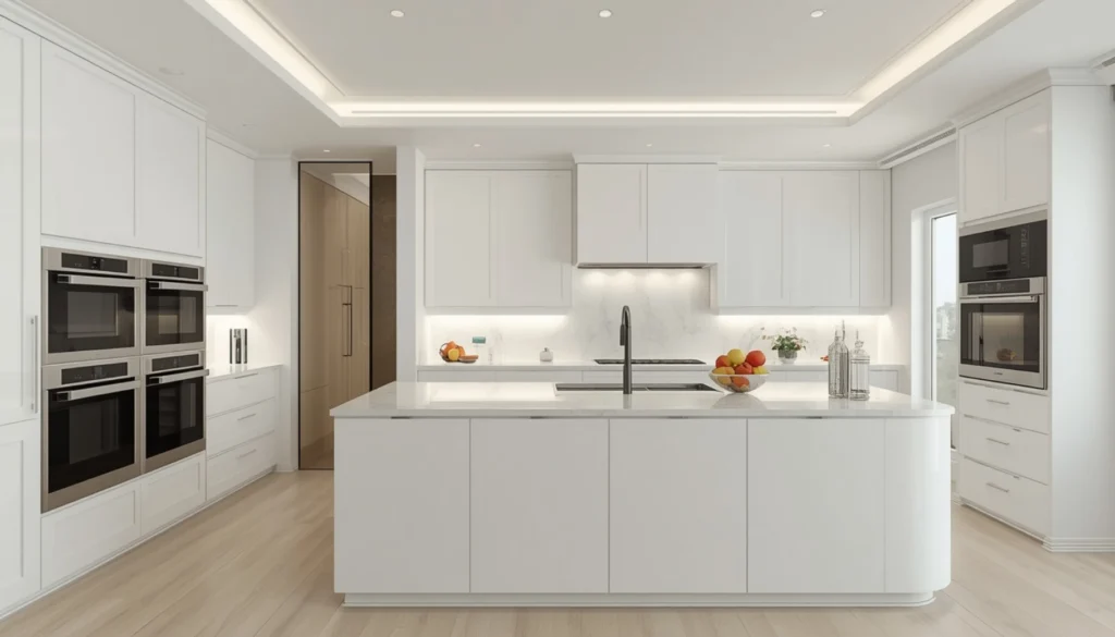 White Kitchen with Floor to Ceiling Storage