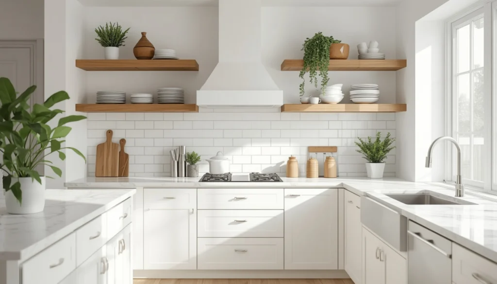 White Kitchen with Open Shelving