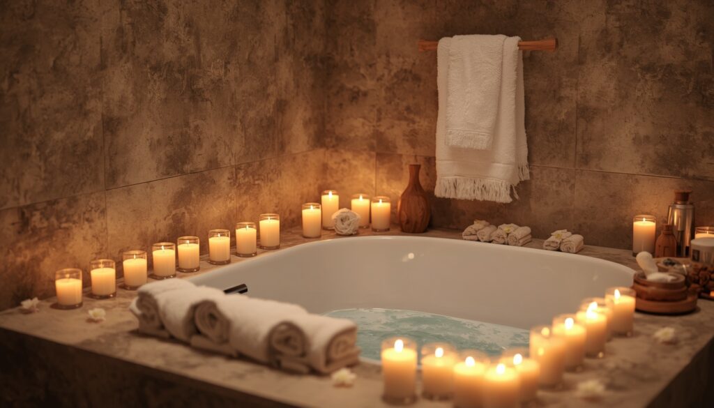 Add Candles for a Cozy Wellness Touch
