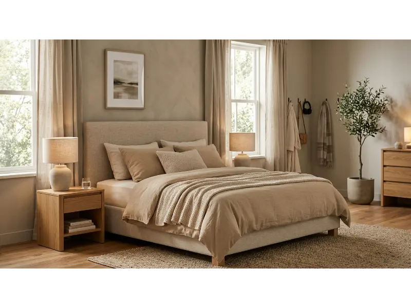 Add Hooks Behind the Headboard