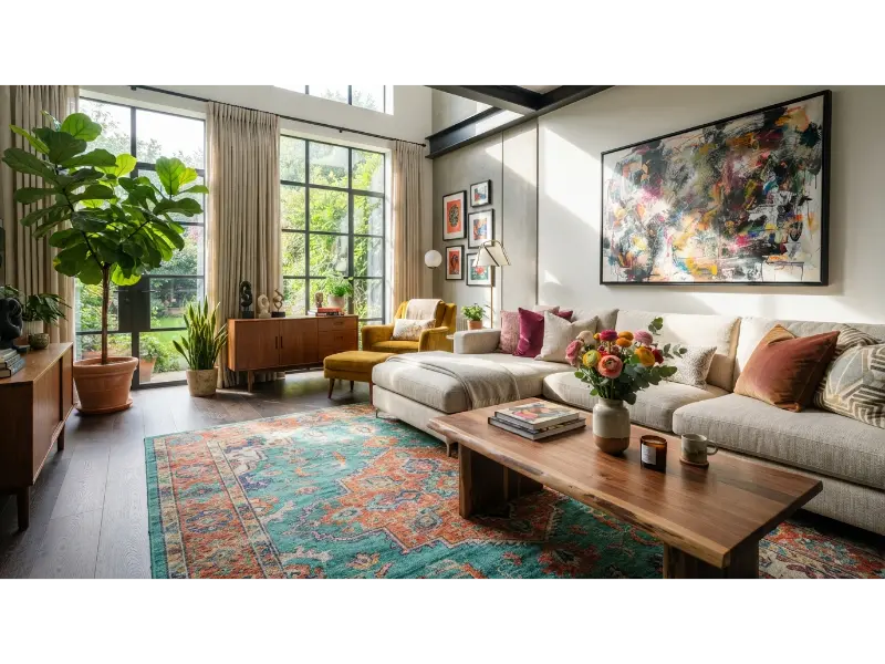 Add Personality with Colorful Patterned Rugs