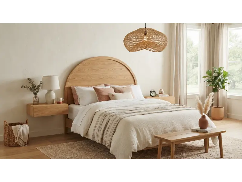 Arched Wooden Headboard