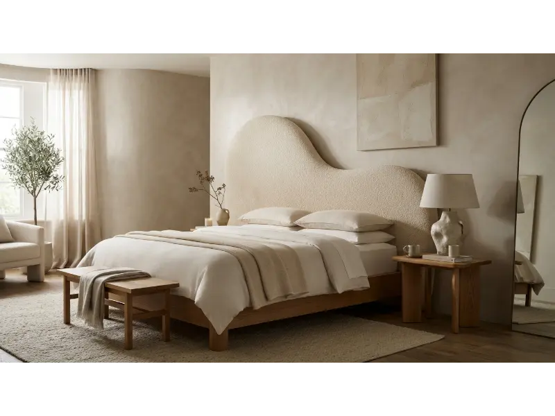 Asymmetrical Sculptural Headboard