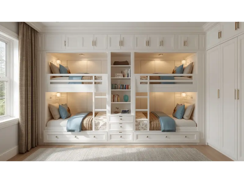 Built In Bunk Bed Wall
