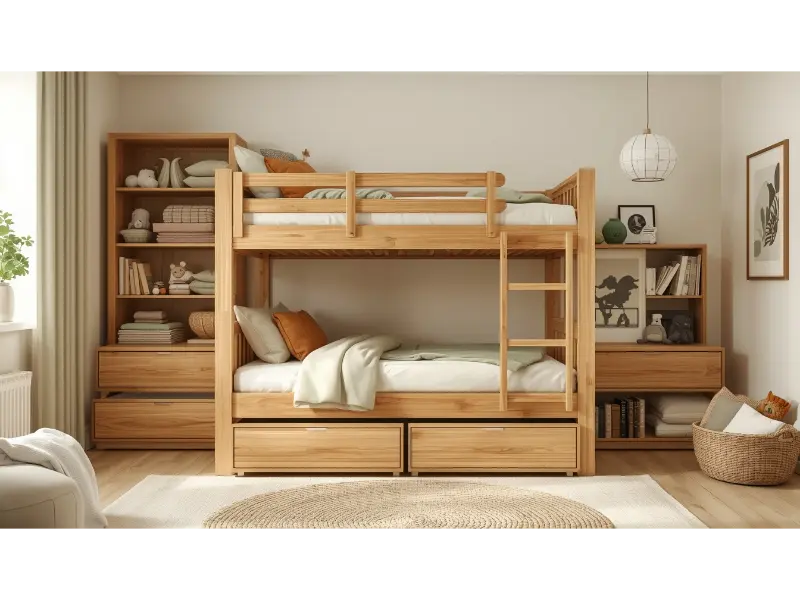 Bunk Bed Ideas For Kids With Built In Drawers