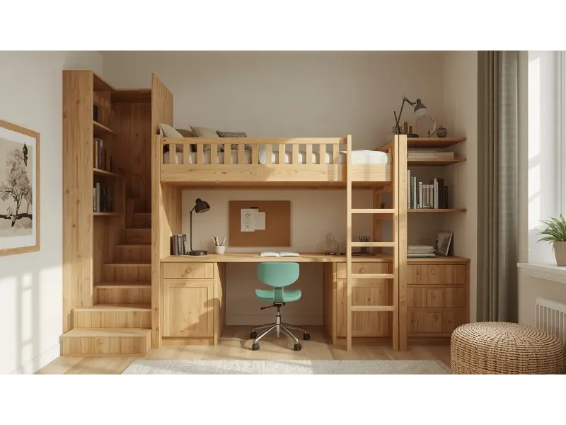 Bunk Bed With A Desk Underneath