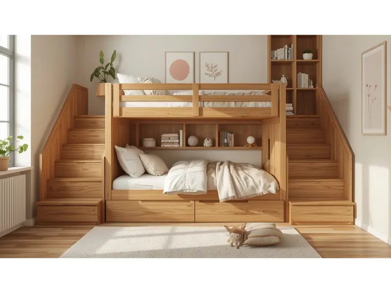 Bunk Bed With Stair Storage