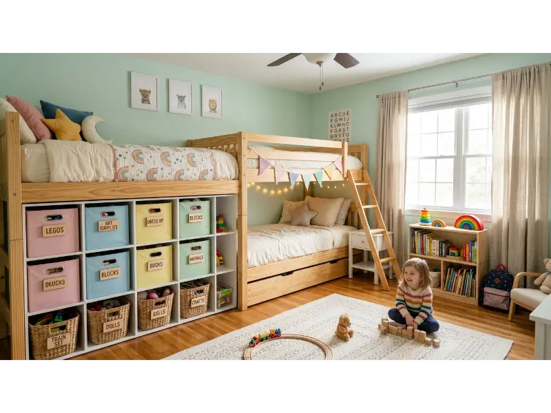 Bunk Bed With Under Bed Toy Storage