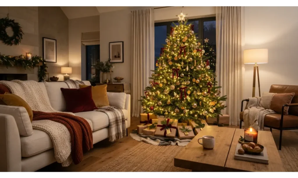 Christmas Light Indoor Ideas Around the Christmas Tree