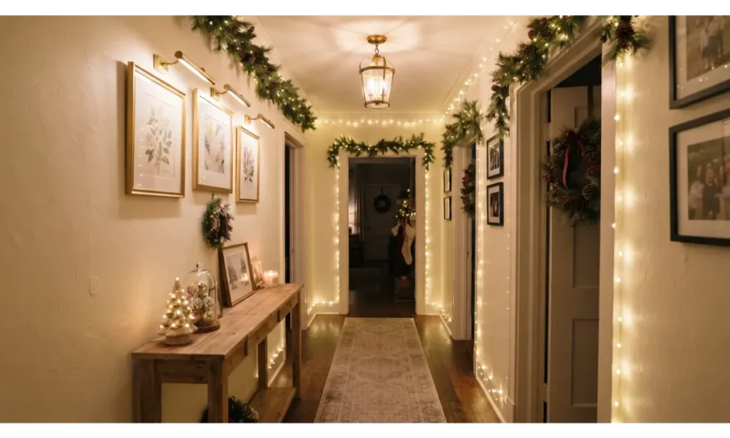 Christmas Light Indoor Ideas for a Hallway