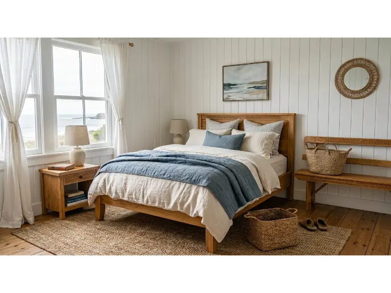 Coastal Farmhouse Bedroom