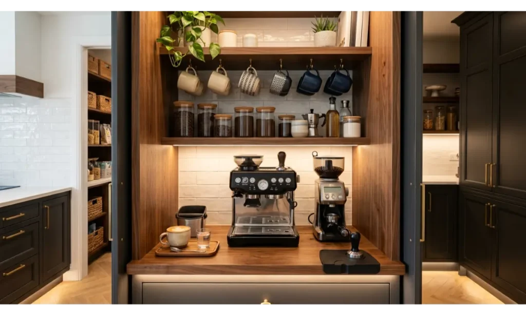 Coffee Bar Inside a Pantry