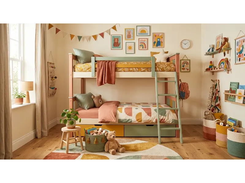 Colorful Bunk Bed For A Playful Room