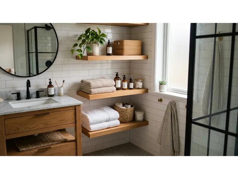 Corner Bathroom Shelving