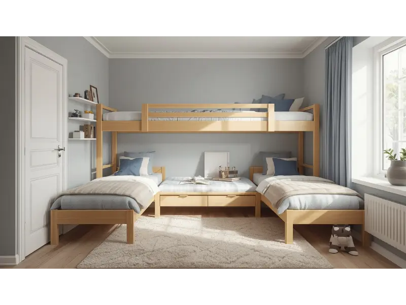 Corner Bunk Bed Layout
