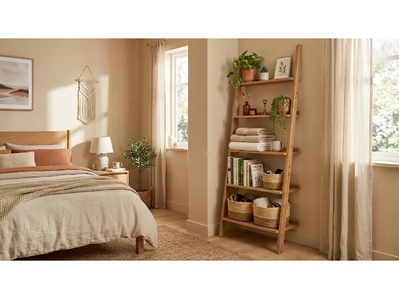 Corner Ladder Shelf