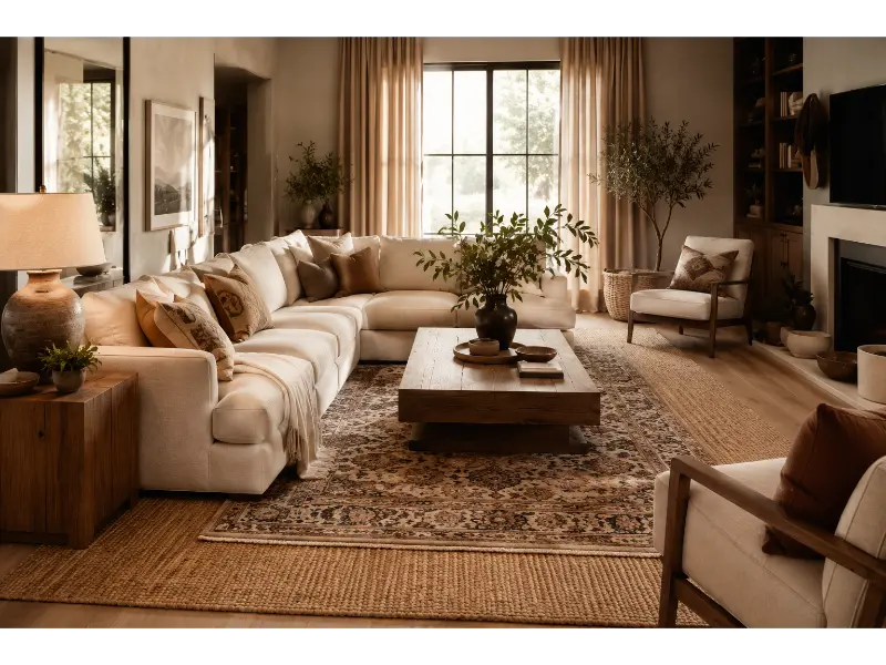 Create Depth with Layered Rugs