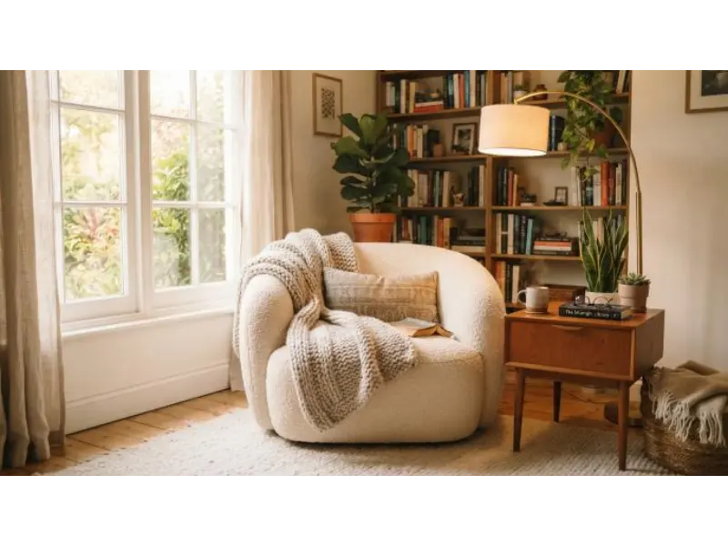 Create a Cozy Reading Corner with a Soft Rug
