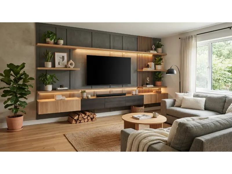 Create a Stylish Wall-Mounted TV Area