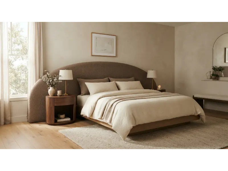 Curved Upholstered Headboard