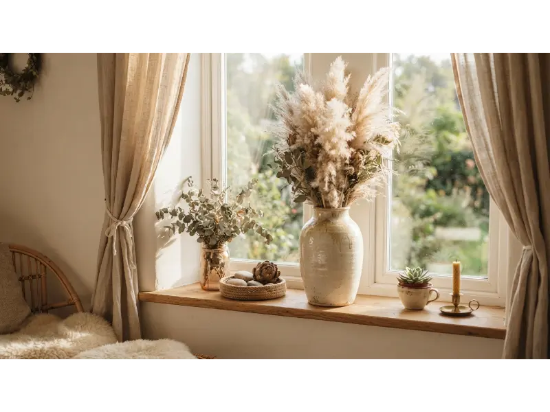 Decorate With Dried Pampas and Natural Stems
