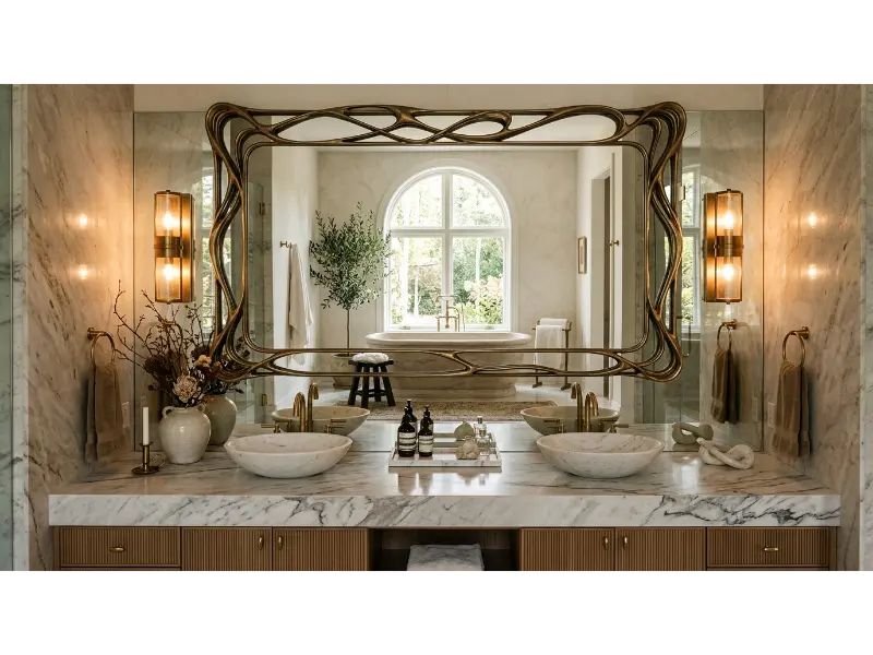 Decorative Statement Mirror With Designer Frame