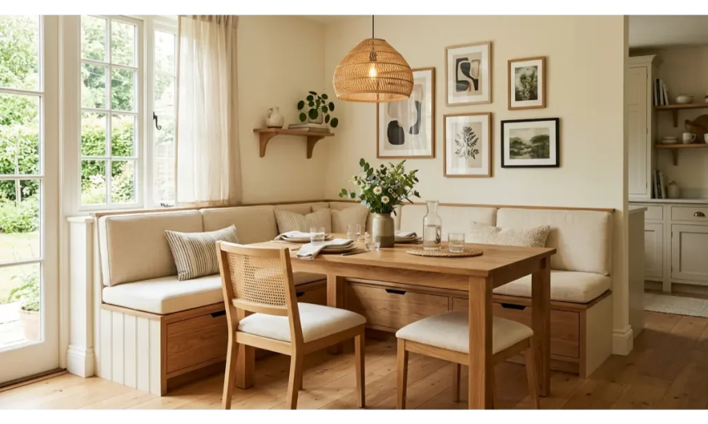 Dining Table with Built In Banquette