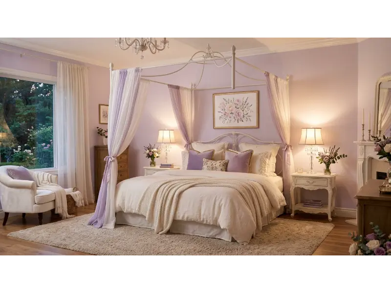 Dreamy Lavender Canopy Bed