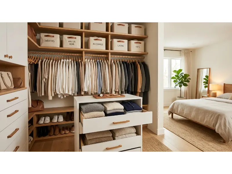 Dresser Inside the Closet
