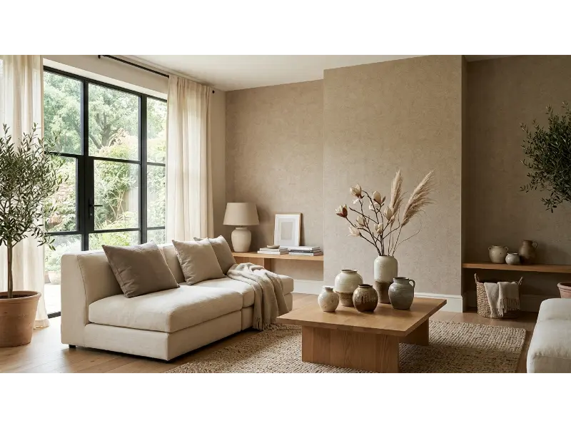 Earthy Japandi Inspired Walls