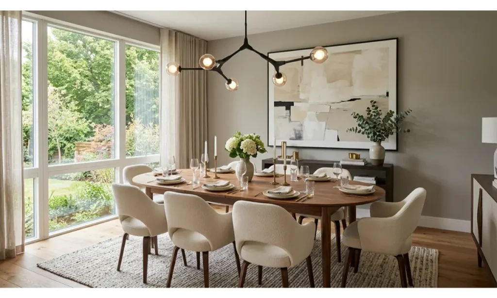 Elegant Oval Dining Table
