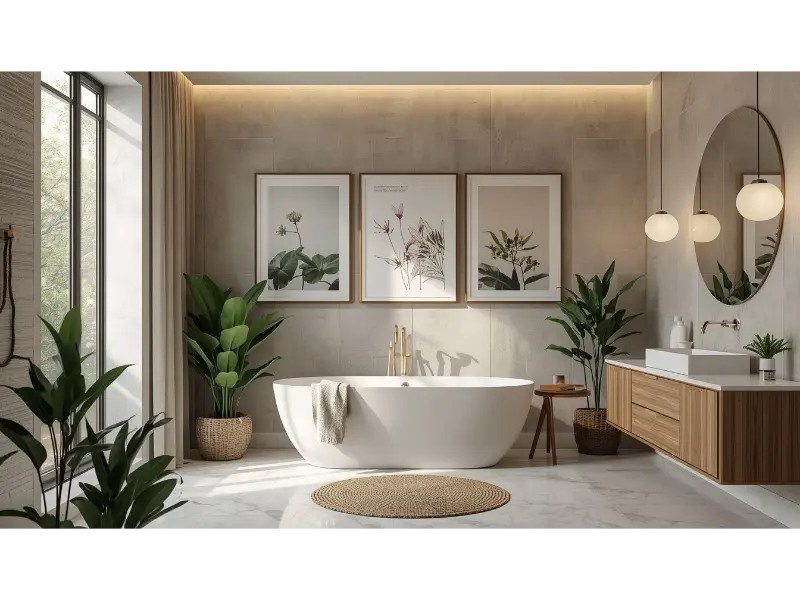 Finish the Space with Soft Nature Inspired Artwork