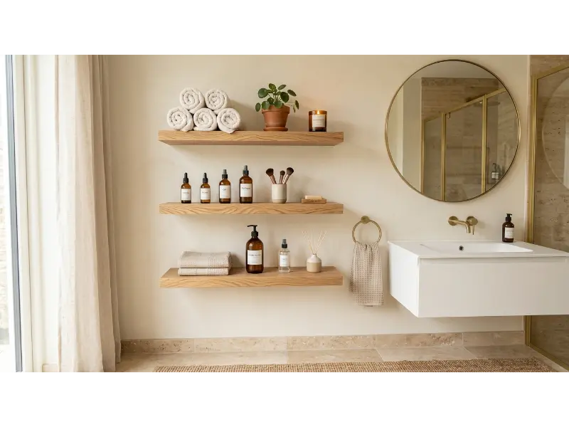 Floating Bathroom Shelves