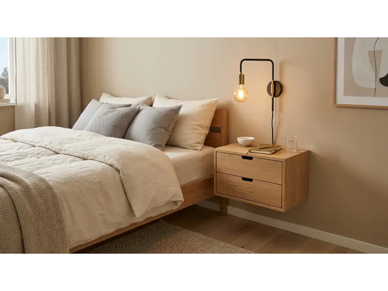 Floating Nightstand With Drawers