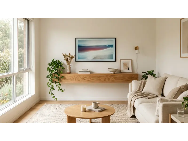 Floating Shelf TV Setup