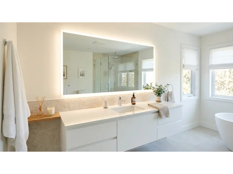 Front Lit Mirror for Better Grooming